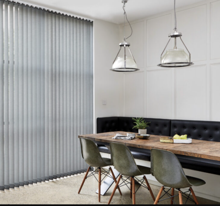 vertical blinds kitchen